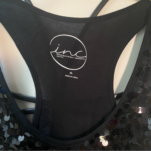 INC petite sequins tank top - Picture 2 of 7